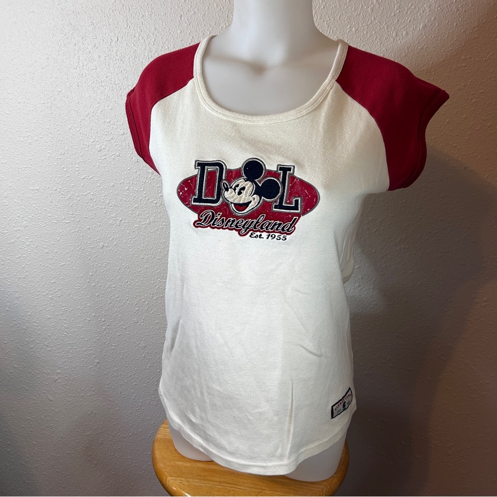 Disneyland Red and Beige Raglan T-Shirt